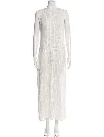 Pre-owned St Agni Crew Neck Long Dress In Multi