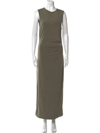 Pre-owned St Agni Crew Neck Long Dress W/ Tags In Green