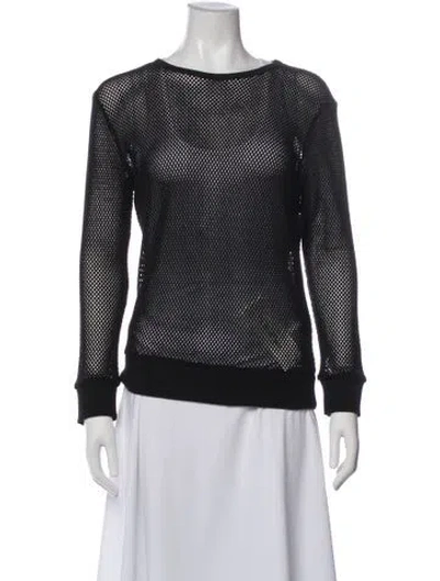 Pre-owned St Agni Crew Neck Long Sleeve Top In Gray