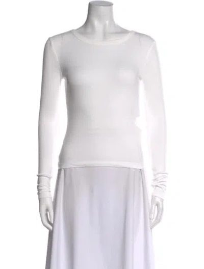Pre-owned St Agni Crew Neck Long Sleeve Top W/ Tags In White