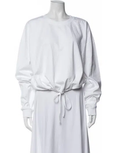 Pre-owned St Agni Crew Neck Long Sleeve Top W/ Tags In White