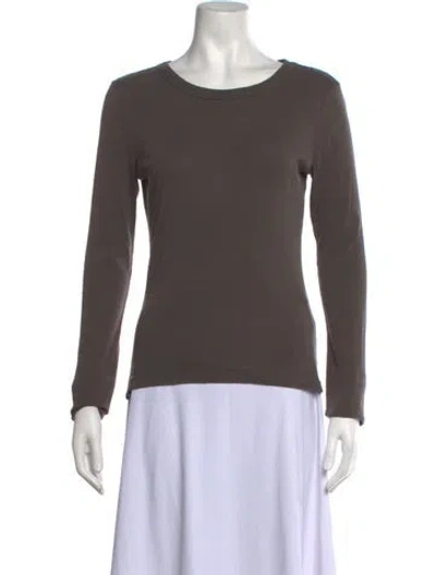 Pre-owned St Agni Crew Neck Long Sleeve T-shirt In Grey