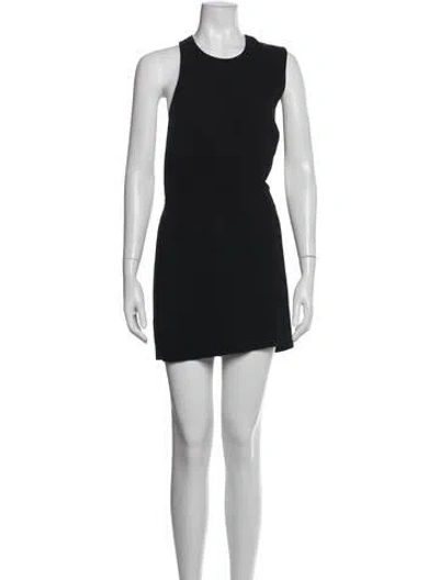 Pre-owned St Agni Crew Neck Mini Dress In Black