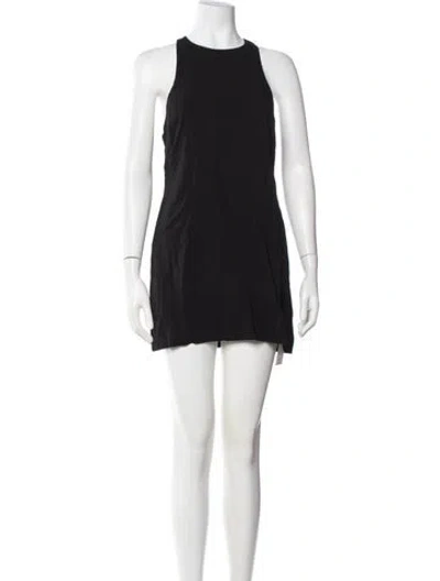Pre-owned St Agni Crew Neck Mini Dress In Black