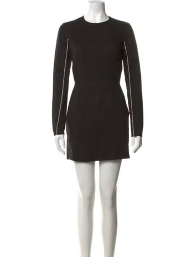 Pre-owned St Agni Crew Neck Mini Dress In Black