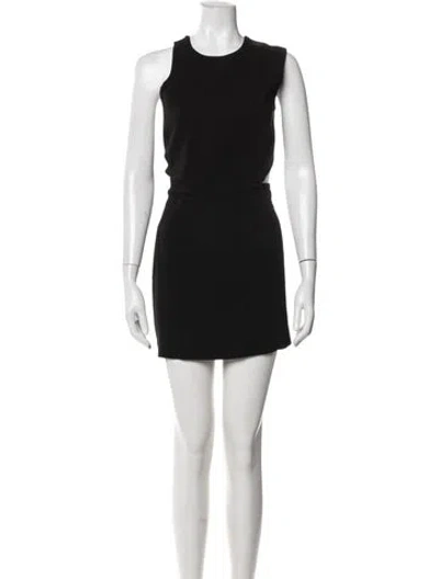 Pre-owned St Agni Crew Neck Mini Dress W/ Tags In Black