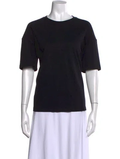 Pre-owned St Agni Crew Neck Short Sleeve Top In Black