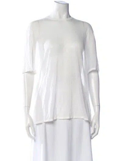 Pre-owned St Agni Crew Neck Short Sleeve Top In White
