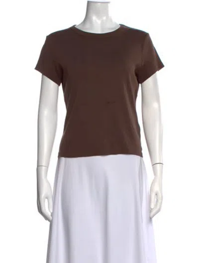 Pre-owned St Agni Crew Neck Short Sleeve T-shirt In Brown
