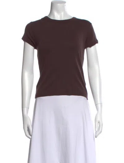 Pre-owned St Agni Crew Neck Short Sleeve T-shirt In Brown