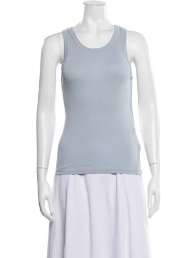 Pre-owned St Agni Crew Neck Sleeveless Top In Blue
