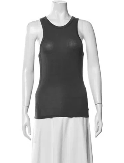 Pre-owned St Agni Crew Neck Sleeveless Top In Red