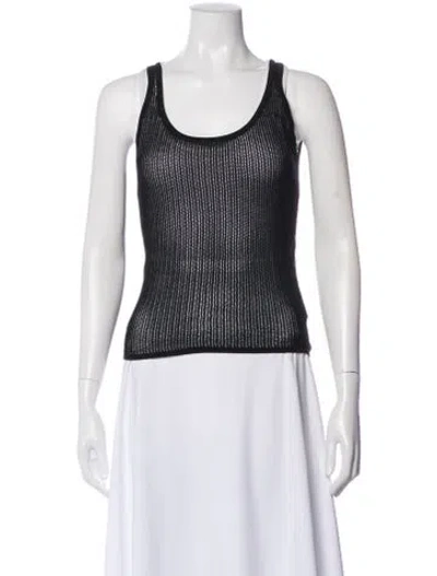 Pre-owned St Agni Crew Neck Sleeveless Top In White