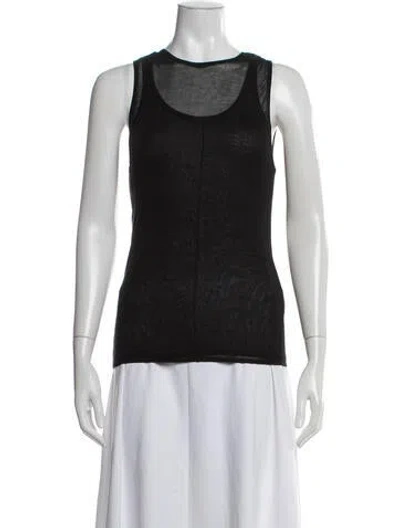 Pre-owned St Agni Crew Neck Sleeveless Top In White