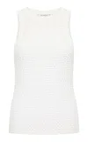 St Agni Crocheted Cotton Tank Top In Off-white