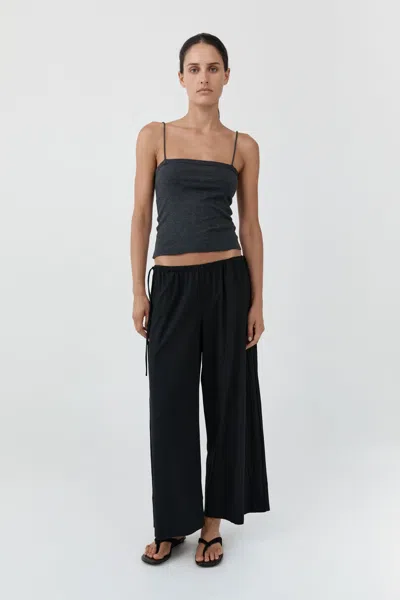 St Agni Cropped Drawstring Pants In Black