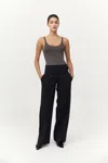 St Agni Cummerbund Pants In Black