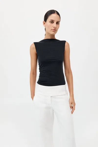 St Agni Organic Cotton Ballerina Top In Black