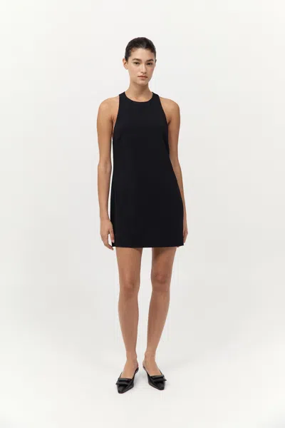 St Agni Cut Away Shift Dress In Black