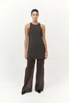 St Agni Cut Away Shift Dress In Black