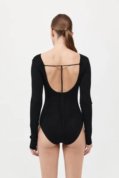 St Agni Cut Out Bodysuit In Black