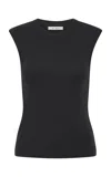 St Agni Cut-out Organic Cotton Tank Top In Black