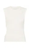 St Agni Cut-out Organic Cotton Tank Top In White