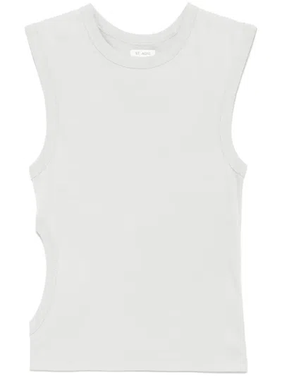 St Agni Cut-out Tank Top In Grey