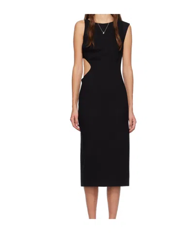 St Agni Cutout Midi Dress In Black