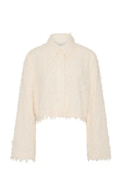 St Agni St. Agni Deco Fringe Jacket In Off-white