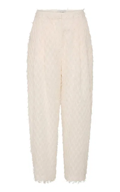 St Agni St. Agni Deco Fringe Pants In Off-white