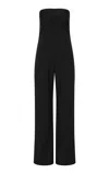 St Agni Deconstructed Pinstripe Wool Jumpsuit In Black