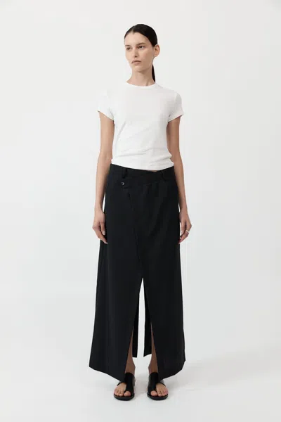 St Agni Deconstructed Waist Maxi Skirt In Black