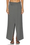 St Agni Deconstructed Waist Maxi Skirt In Pewter Grey
