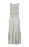St Agni St. Agni Detachable Knit Lyocell Dress In Gray