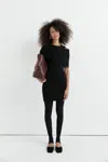 St Agni Detachable Layer Knit Dress In Black
