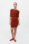 St Agni Detachable Layer Knit Dress In Rosso