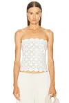St Agni Doily Top In White