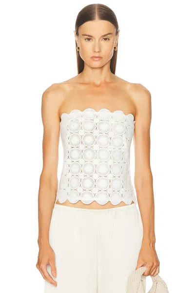 St Agni Doily Top In White