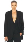 St Agni Double Layer Blazer & Top In Black