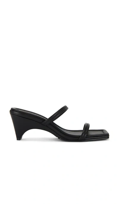St Agni Double Strap Arc Wedge In Black