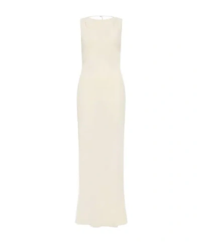 St Agni Draped Cowl Dress In Neutral