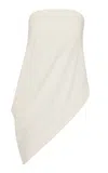 St Agni Draped Silk-blend Top