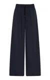 St Agni Drawstring Cotton-blend Pants In Navy