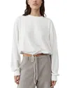 St Agni Drawstring Long Sleeve Top In White