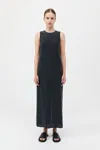 St Agni Drawstring Silk Dress In Black