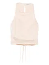 St Agni Drawstring Top In Pink