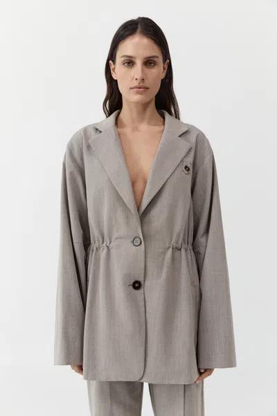 St Agni Drawstring Waist Blazer