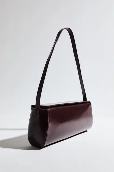 St Agni East West Baguette Bag In Burgundy
