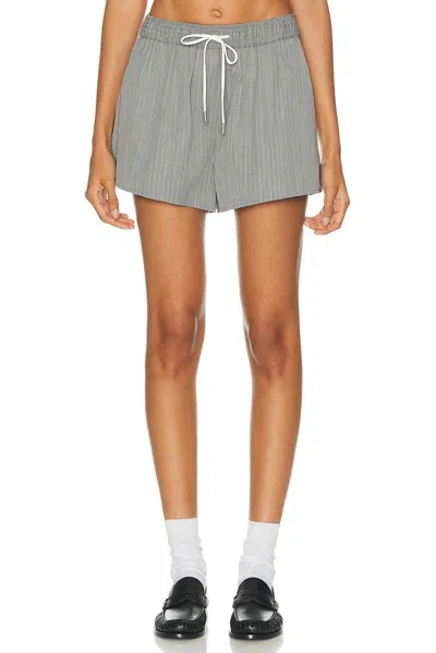 St Agni Elastic Waist Shorts In Gray